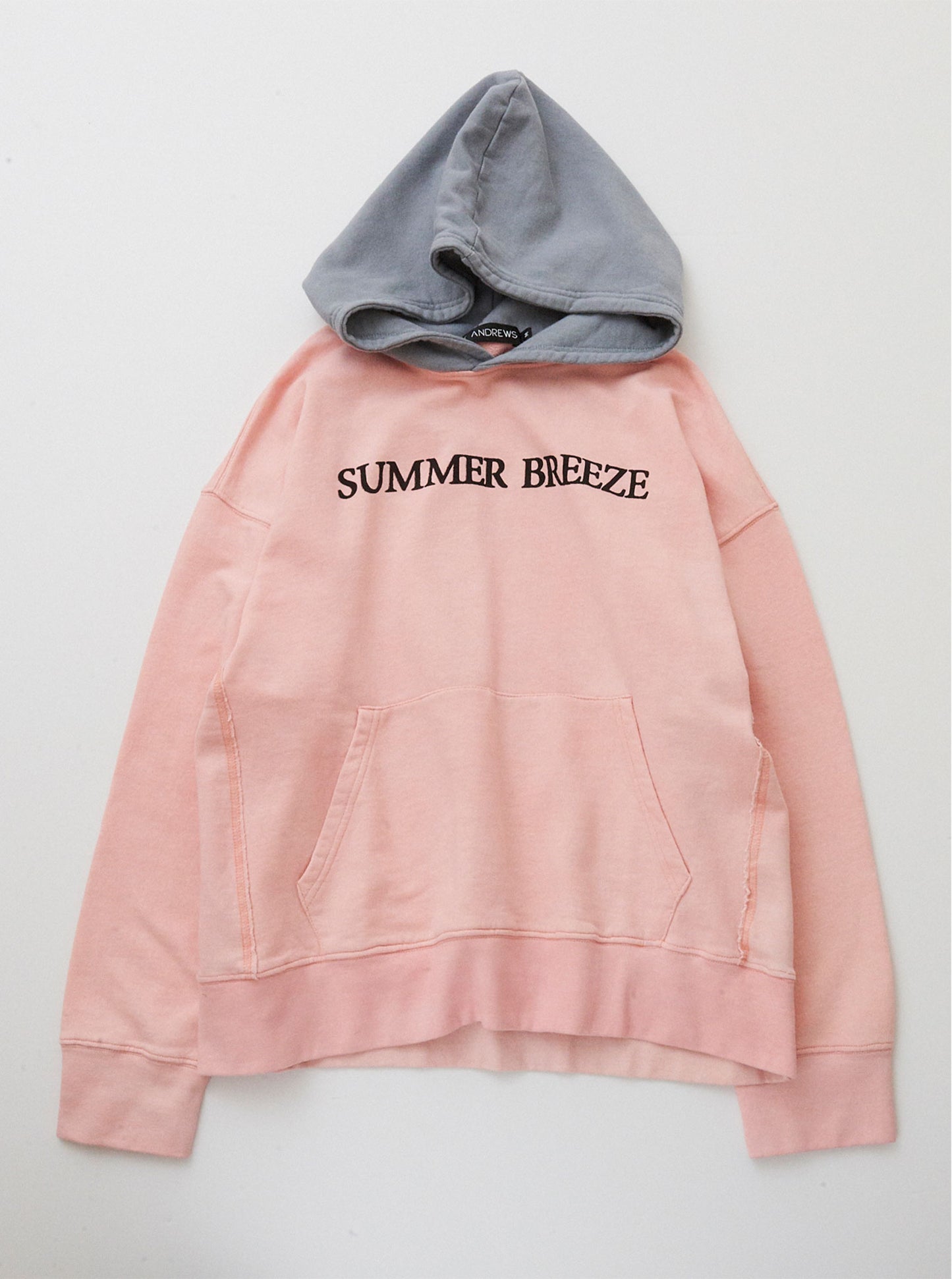 Vinti Andrews Oversize Hoody Pink Grey Hood
