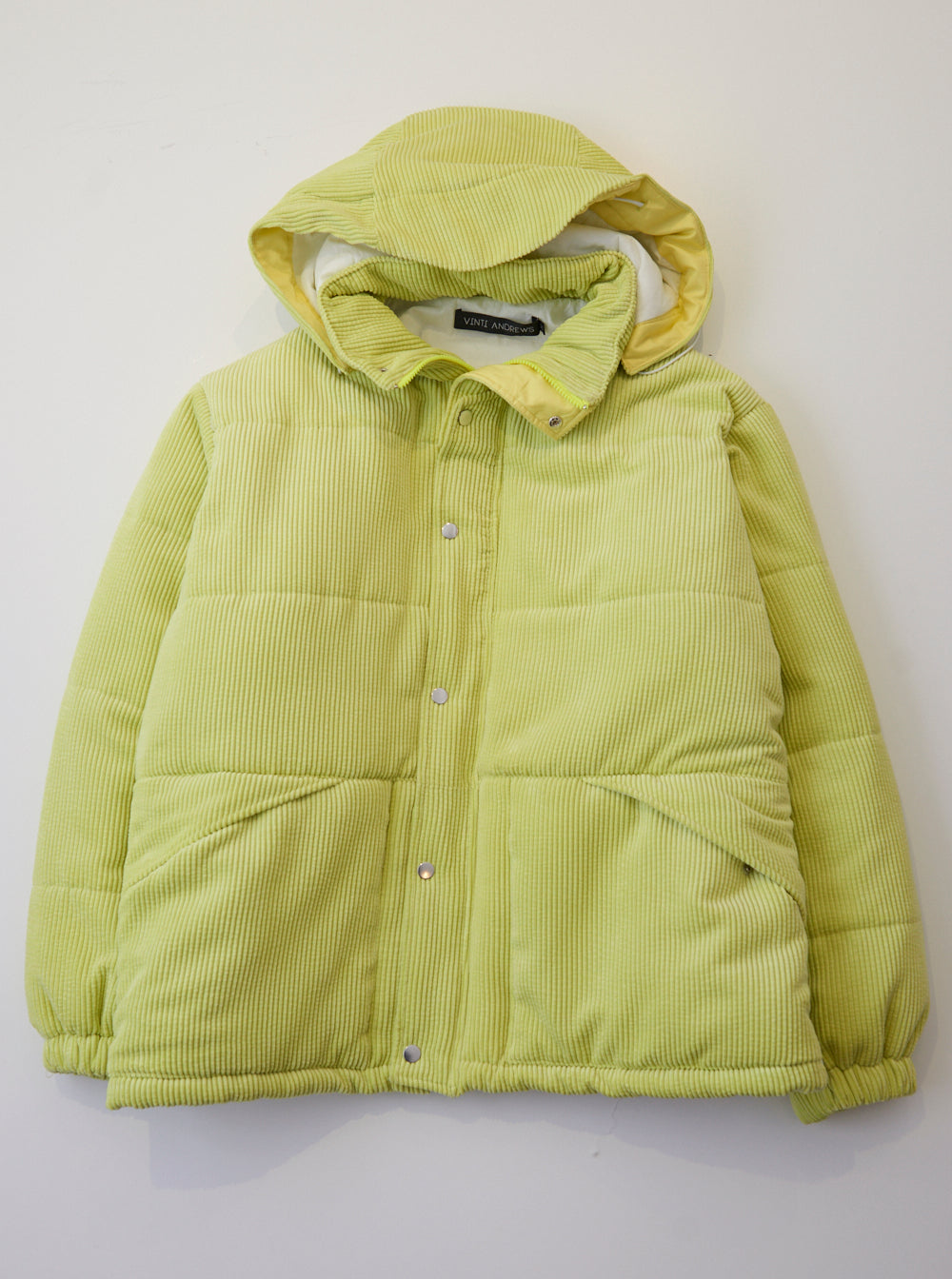 Vinti Andrews Puffer Jacket Yellow Cord