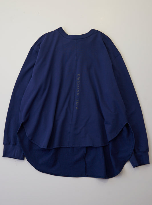 Vinti Andrews Drape Sweatshirt Navy