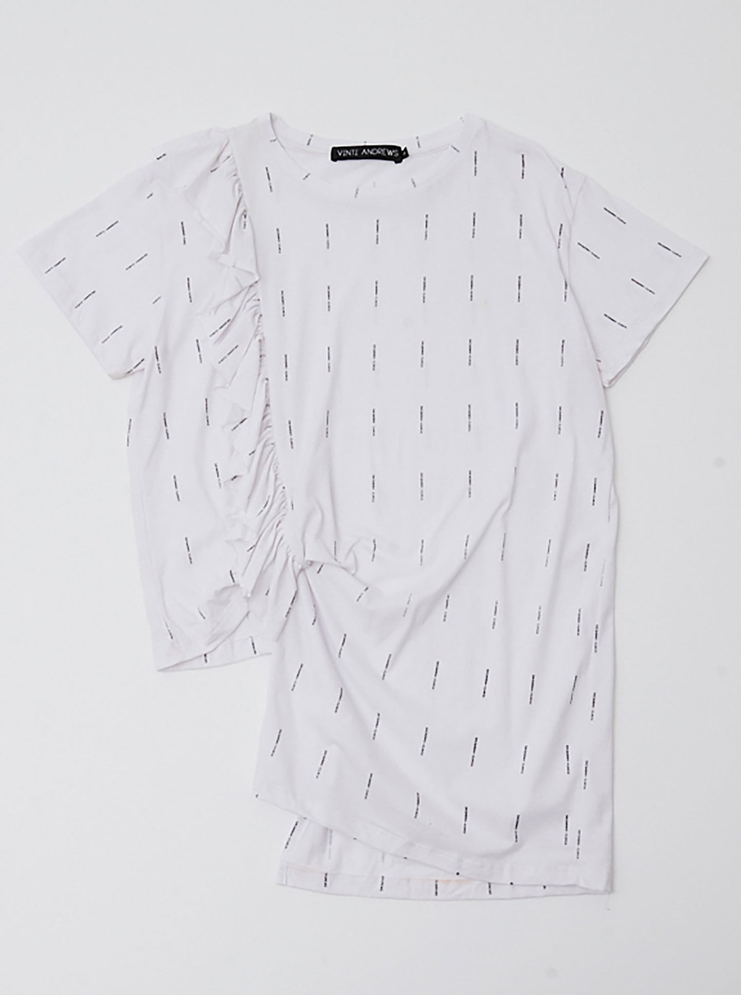 Vinti Andrews VA Small Print Frill Asymmetric Top