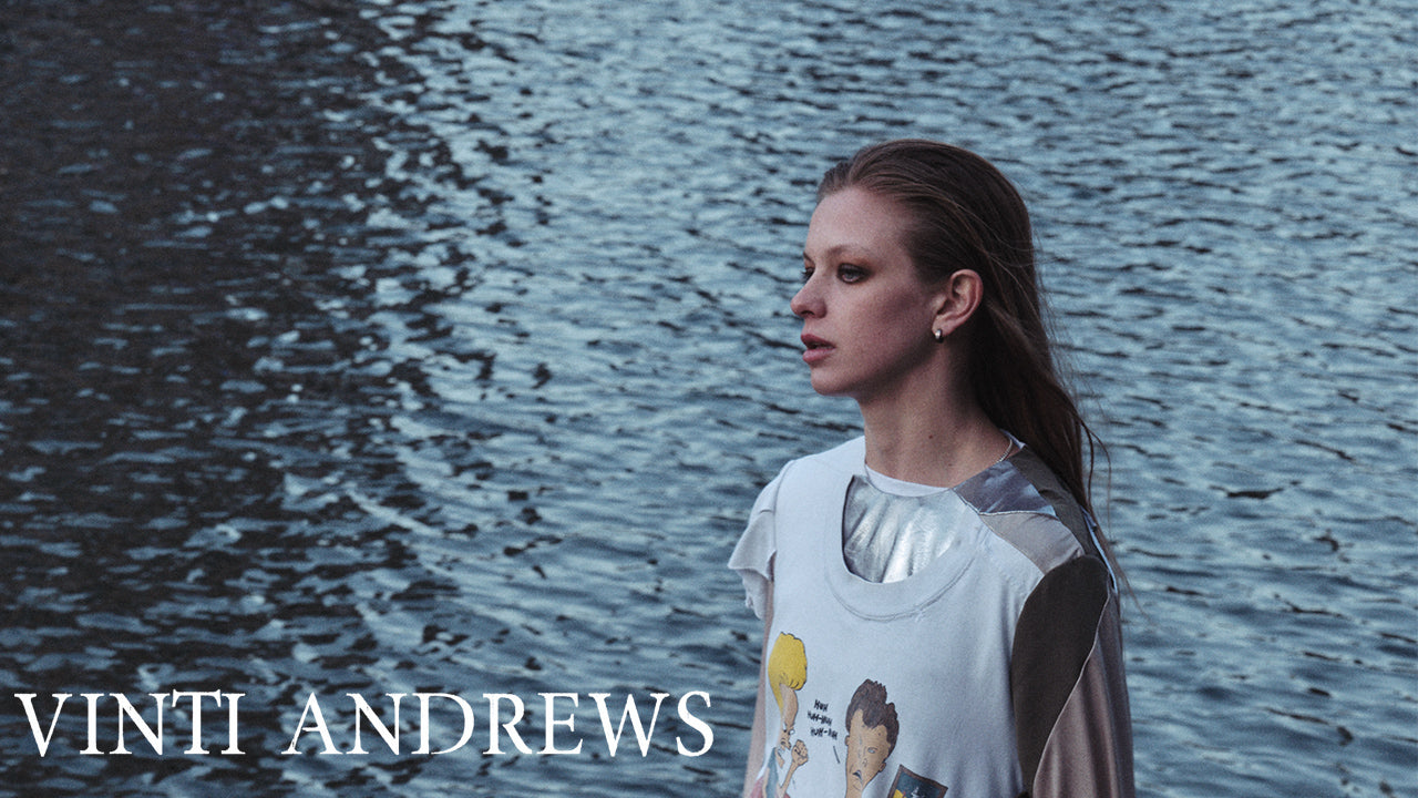 Load video: Introducing Vinti Andrews AW23 Collection Title “East End Girl”  Model: ETTA @Wilhelmina Casting by: Rebecca Knox Directed by: Akira Trees and Nicholas Masons Shot by: Jackson Davis Edit by: Filippo Locatelli Make up by: Natsumi Narita Hair by: Nao Sato  Music by Kundai Track:  Kundai – Energy (From Glisten EP) – Released on Human Pitch – NYC/CDMX  https://kundai.bandcamp.com/album/gli...