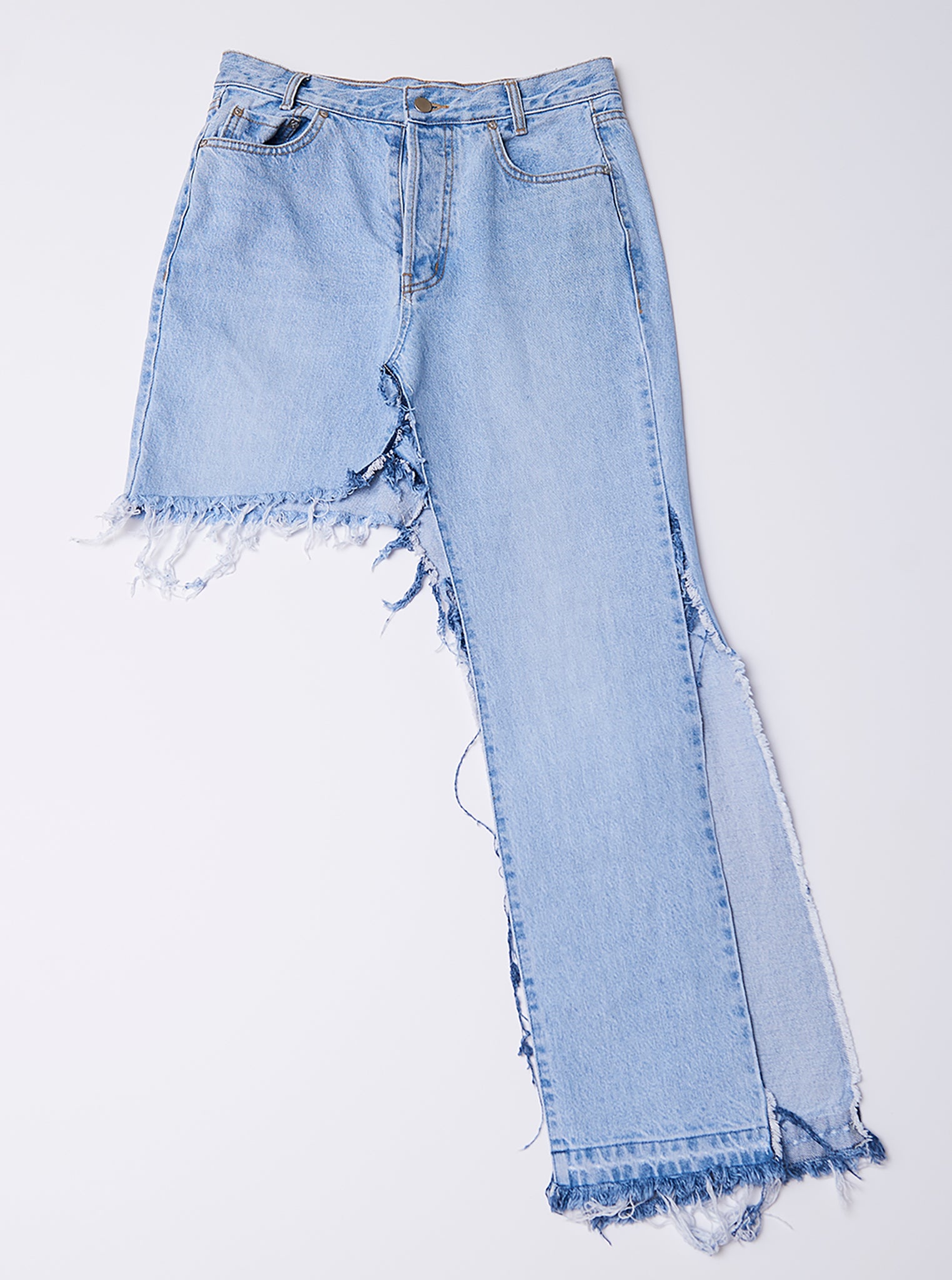 Vinti Andrews Asymmetric Jean Skirt