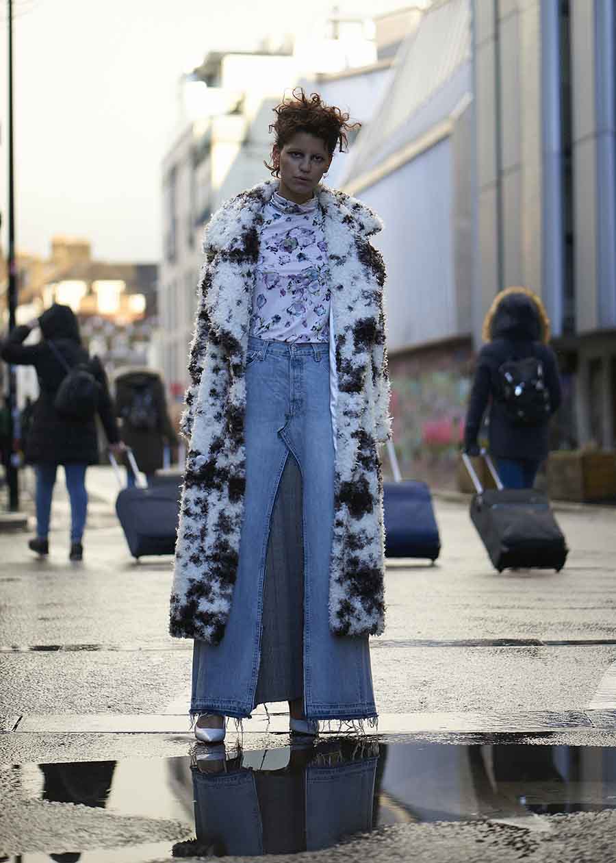 Vinti Andrews Faux Sheep Fur Coat