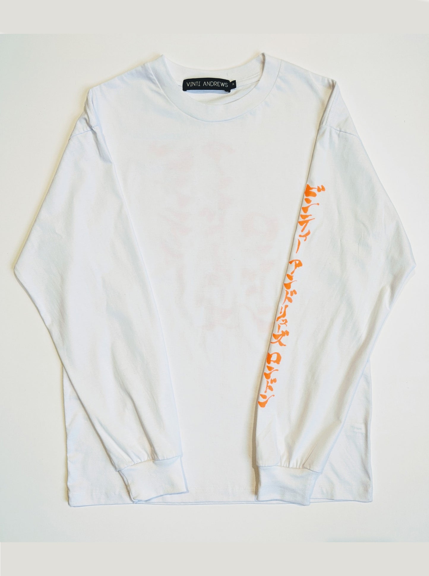 Vinti Andrews Printed Long Sleeves T-Shirt White