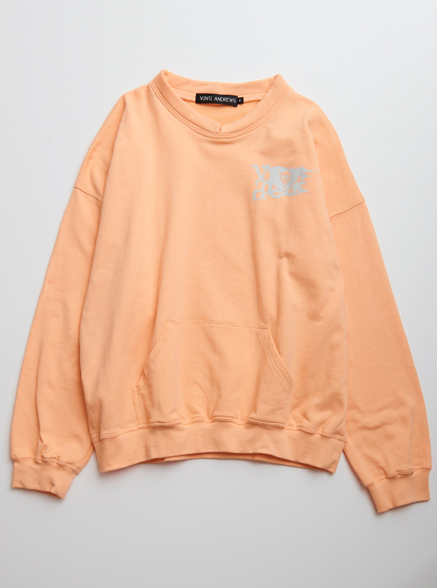 Vinti Andrews Skull Logo Print Sweatshirt