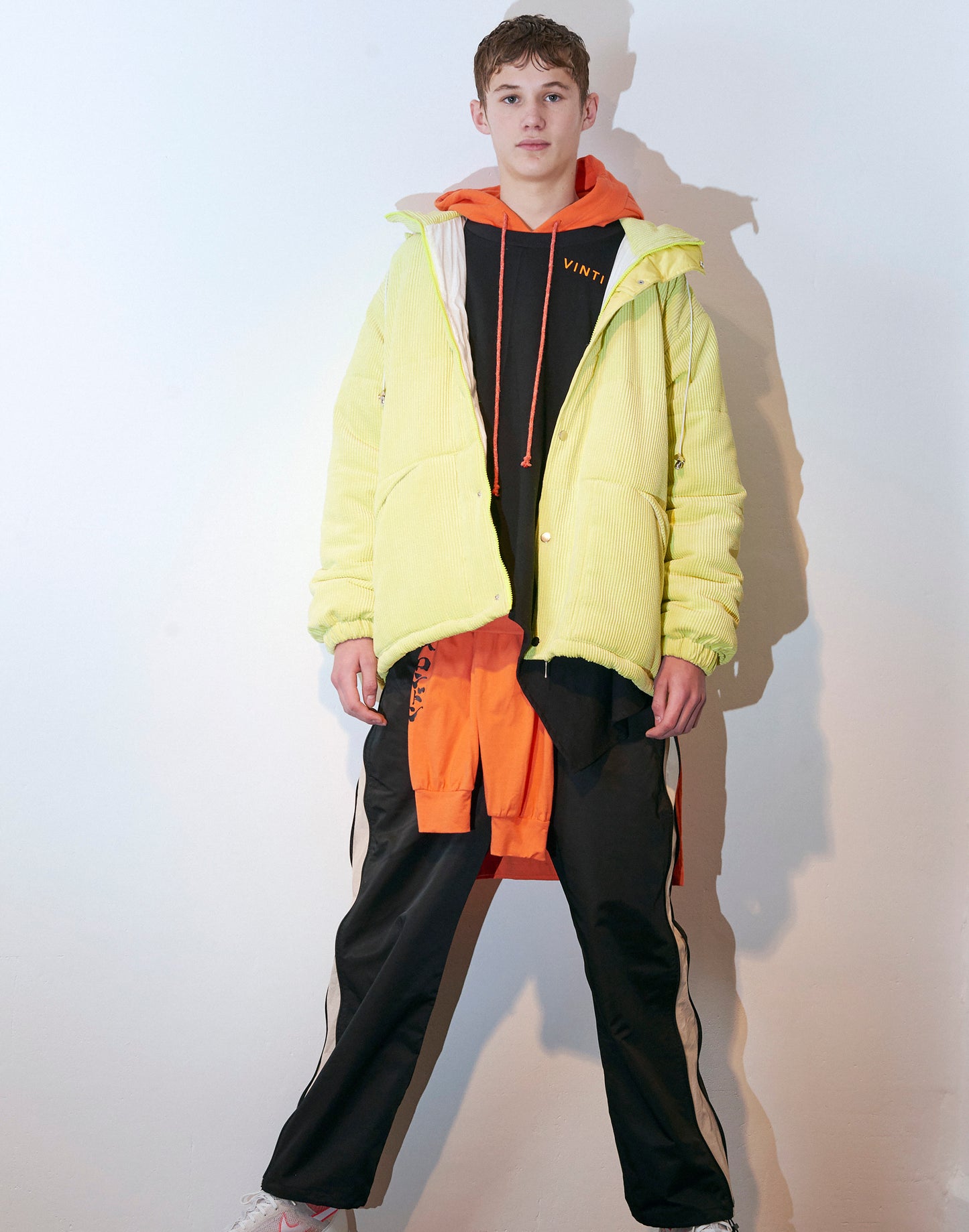 Vinti Andrews Puffer Jacket Yellow Cord
