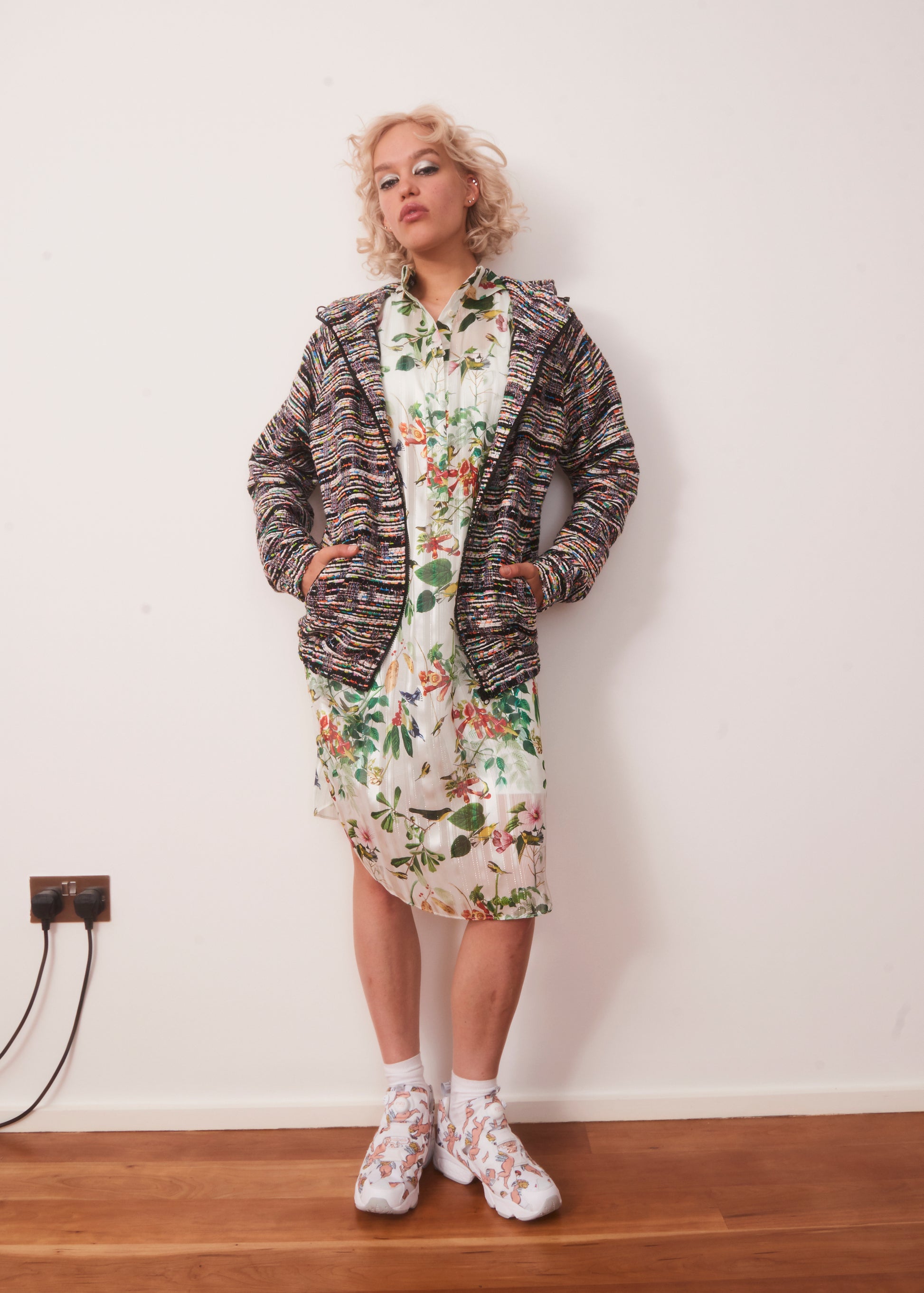  Vinti Andrews Floral Shirt Dress