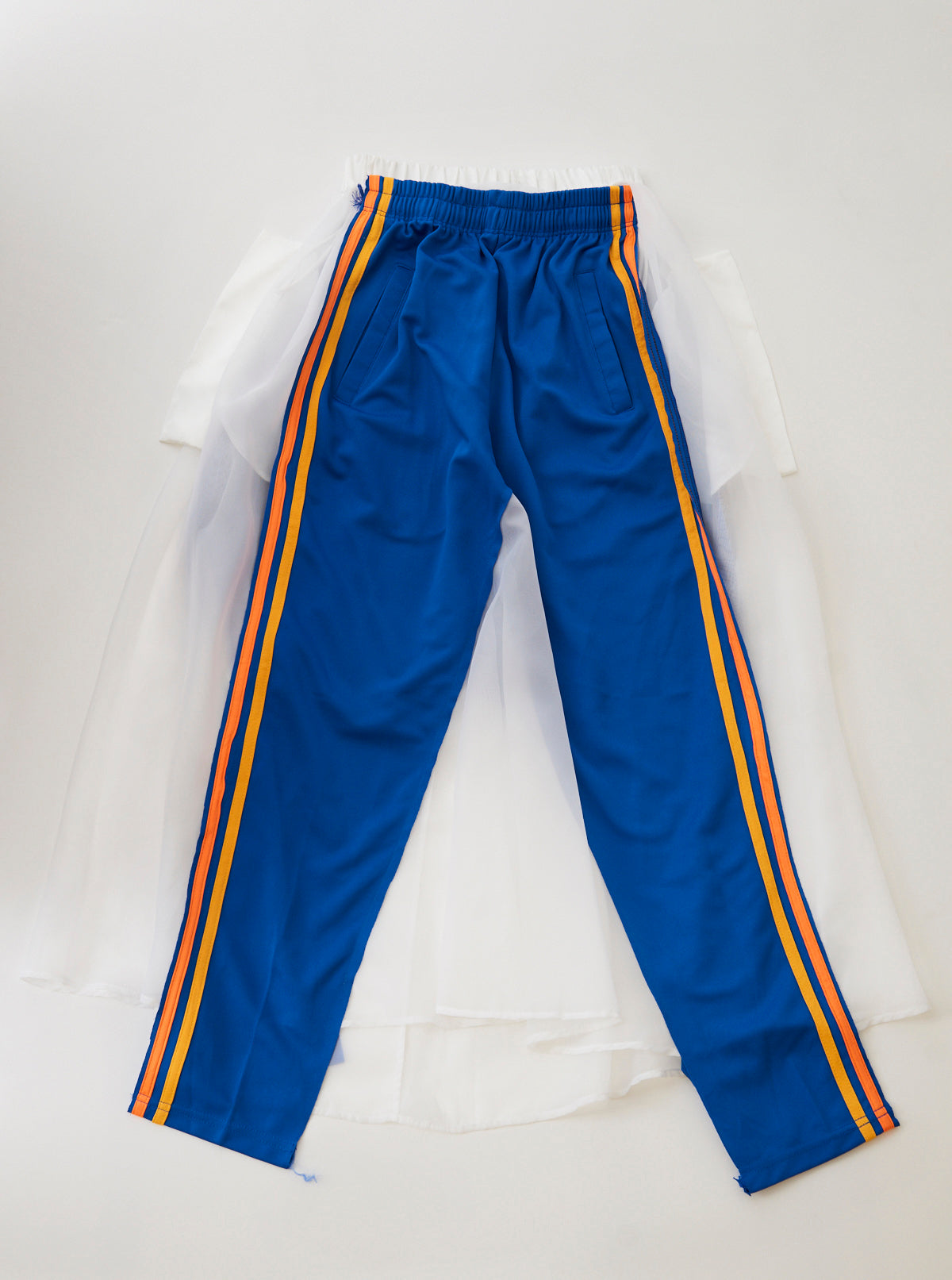 Track Pants On Organza Skirt