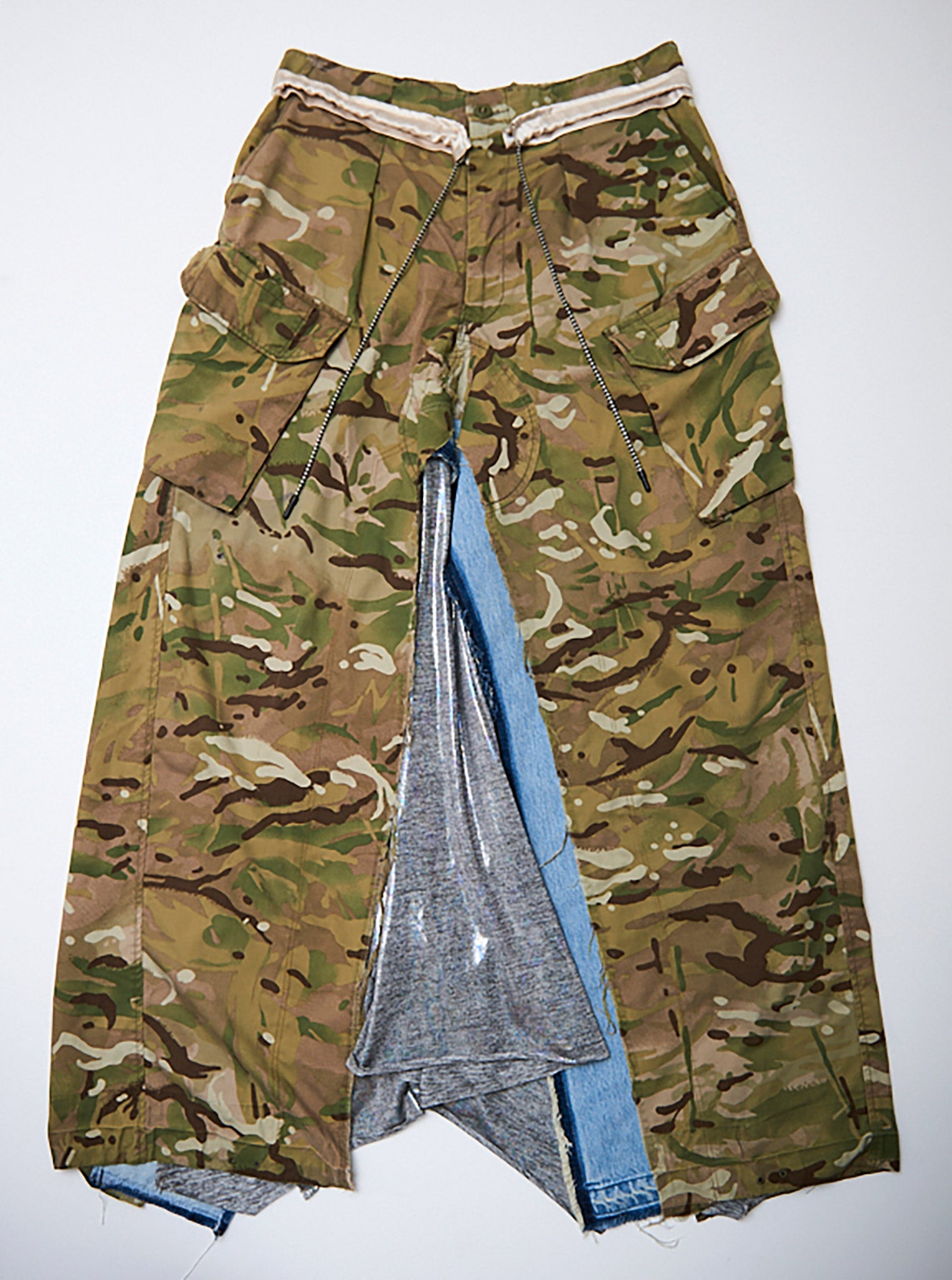 Vinti Andrews Camo Skirt Lame