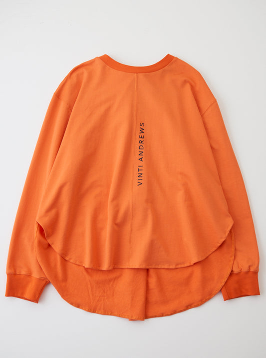 Vinti Andrews Drape Sweatshirt Orange