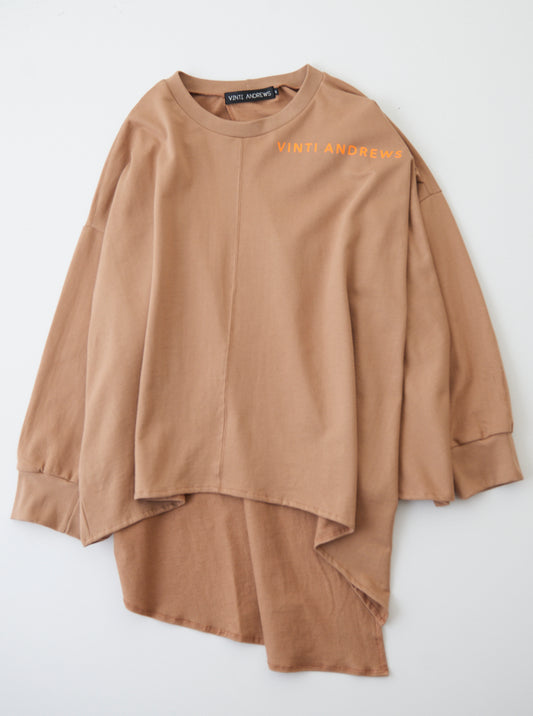 Vinti Andrews Flare Sweatshirt Beige