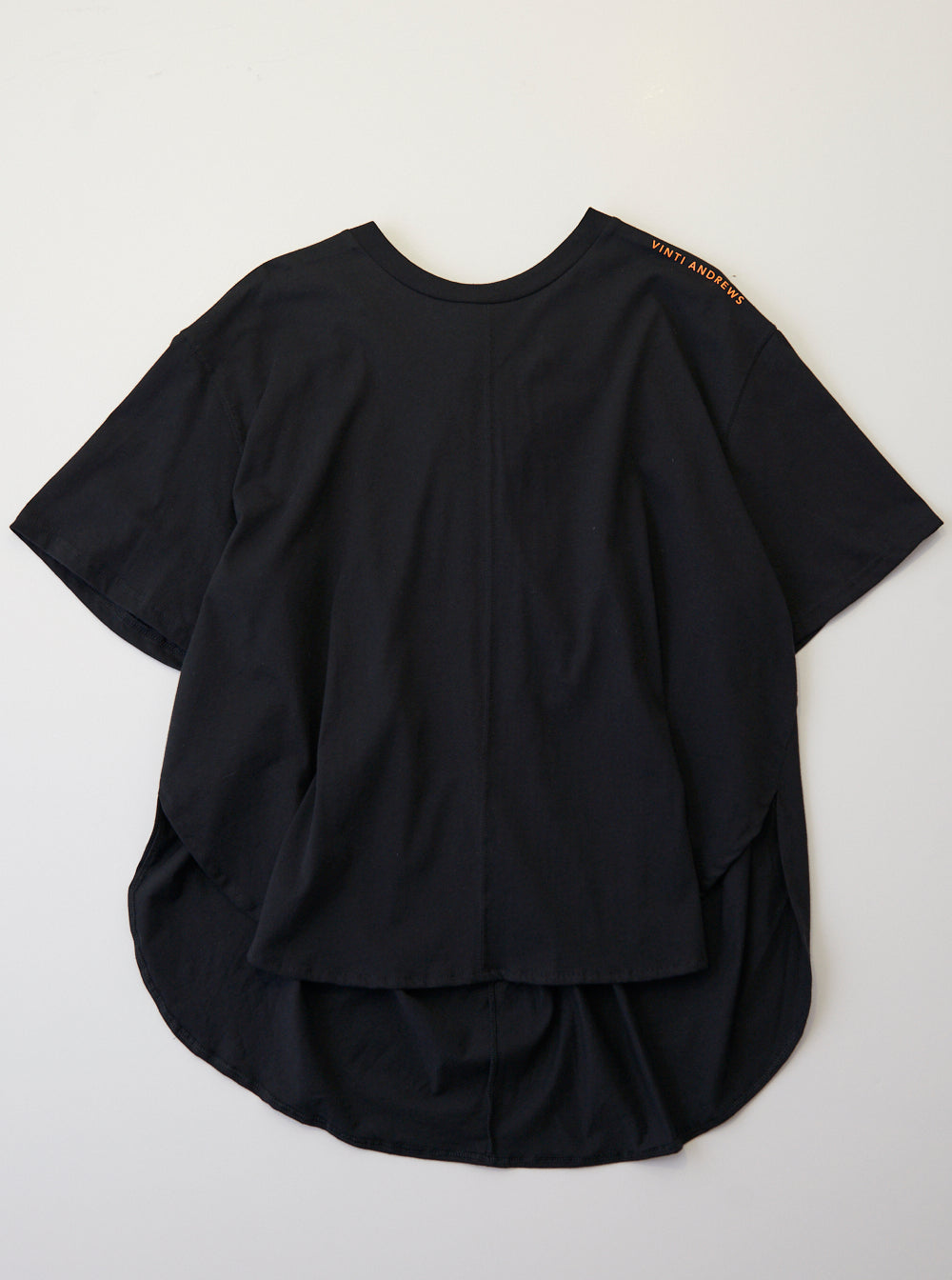 Vinti Andrews Drape Back T-Shirt Black