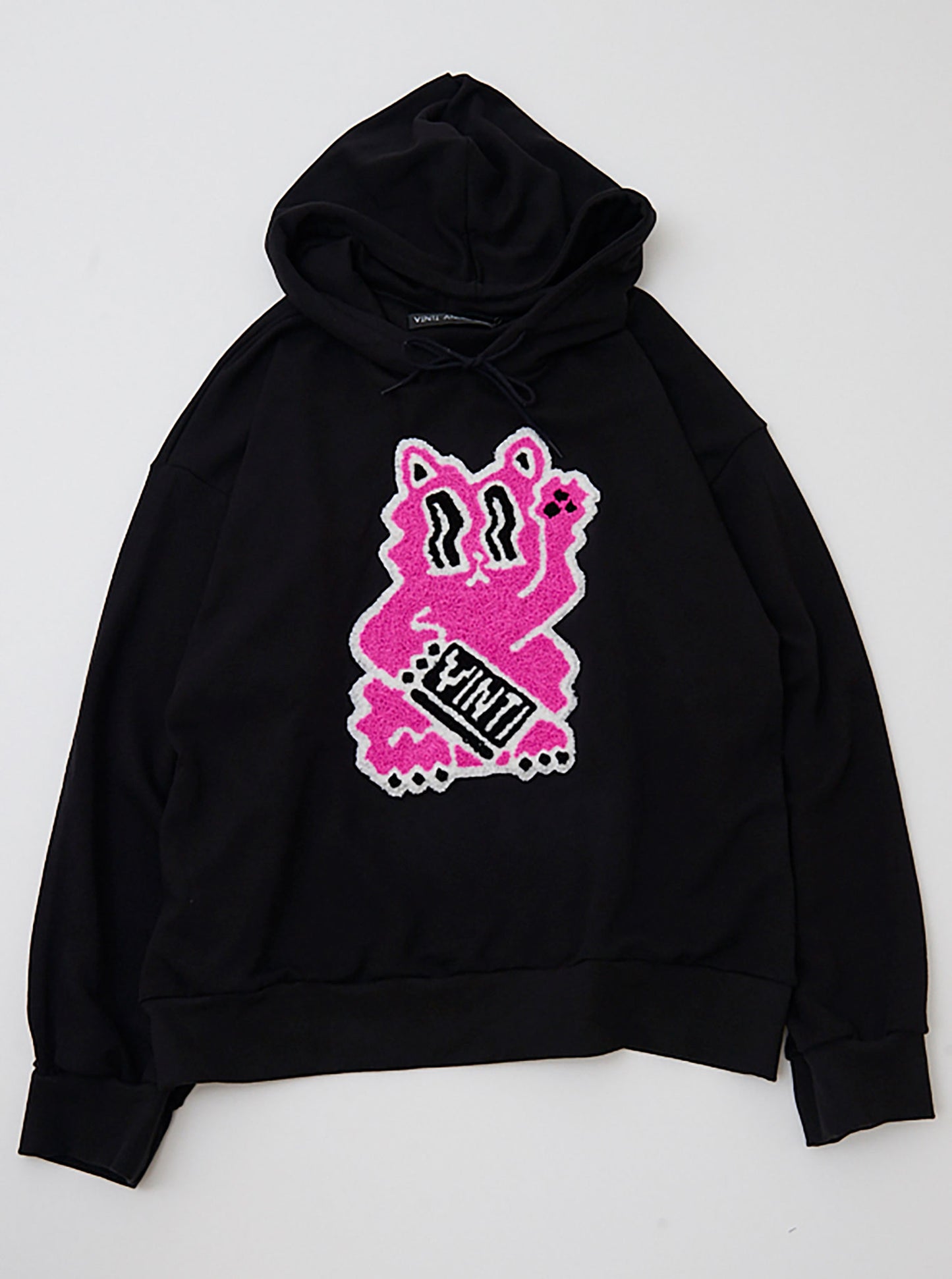 Vinti Andrews Lucky Cat Black Hoody