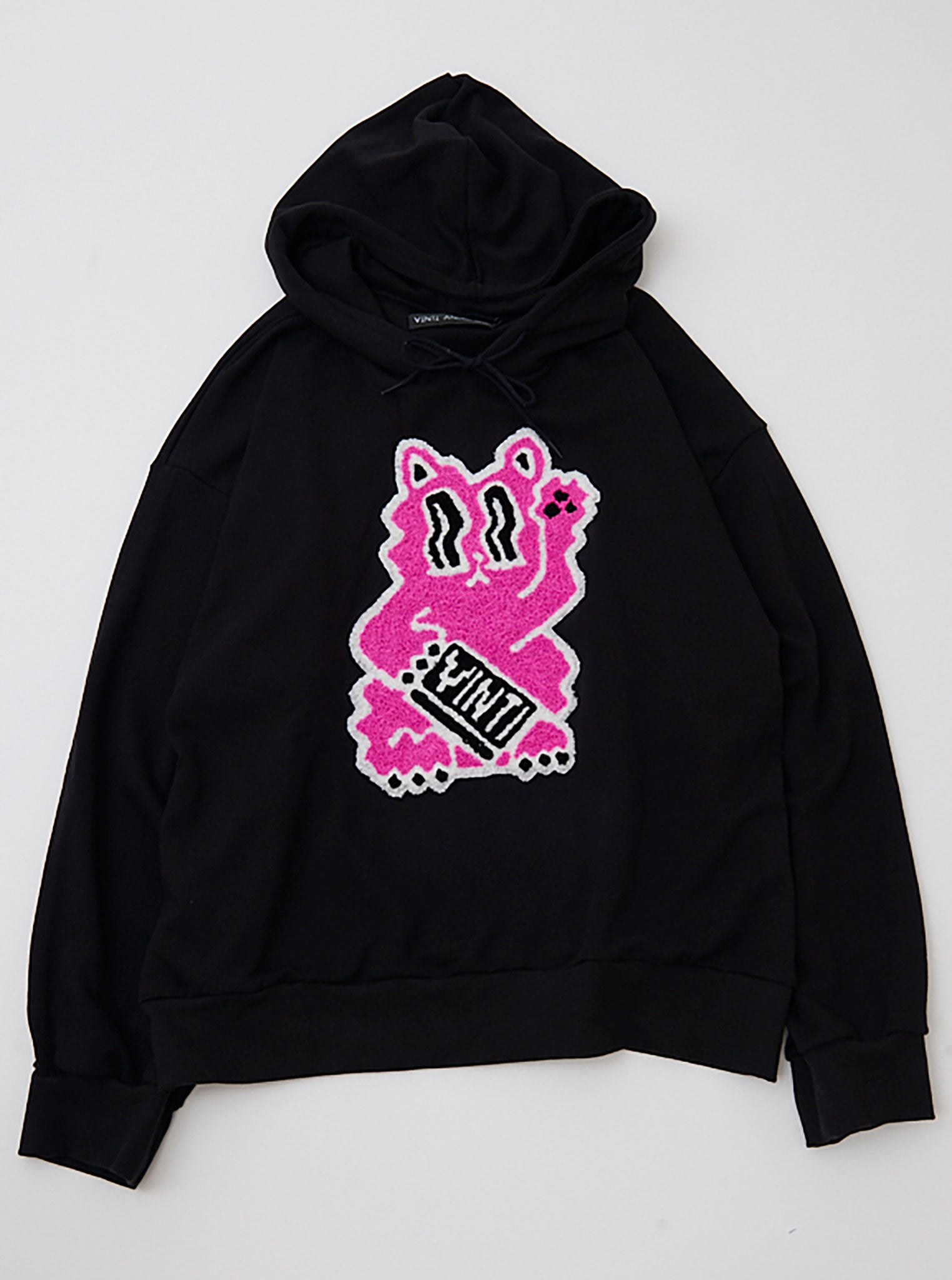 Vinti Andrews Lucky Cat Black Hoody