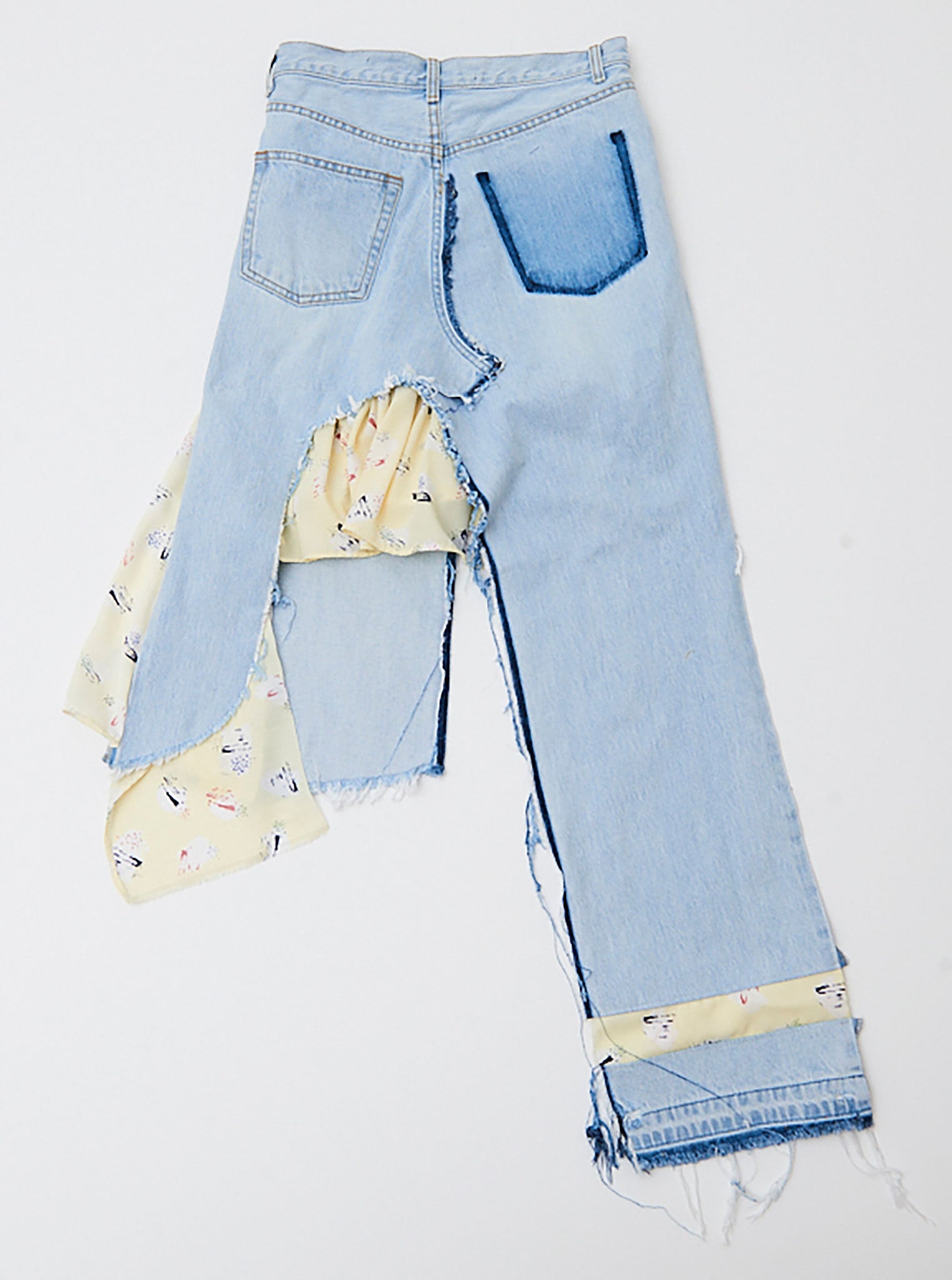 Vinti Andrews Frill Printed Crepe Jean Skirt
