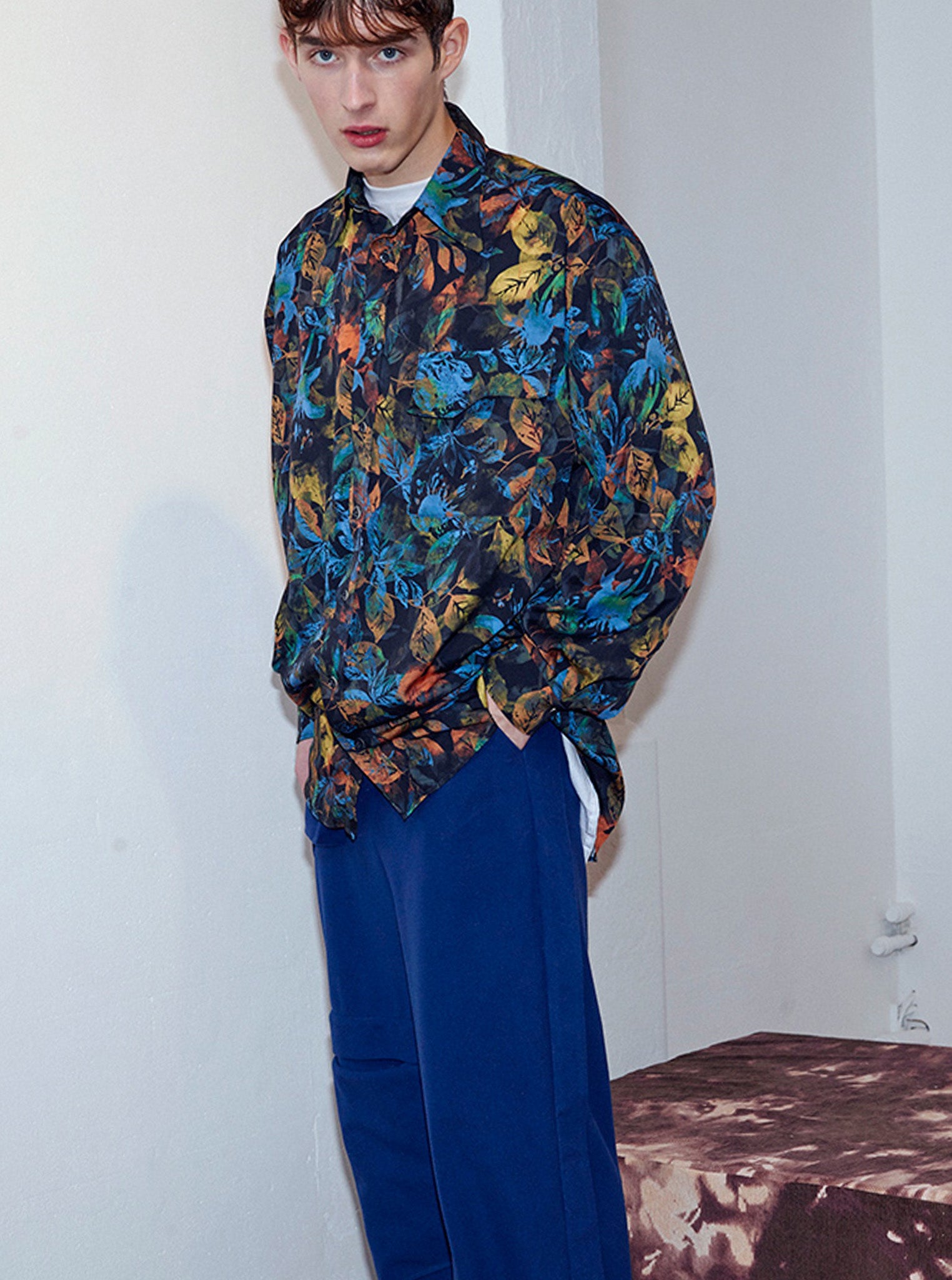 Vinti Andrews Midnight Floral Shirt